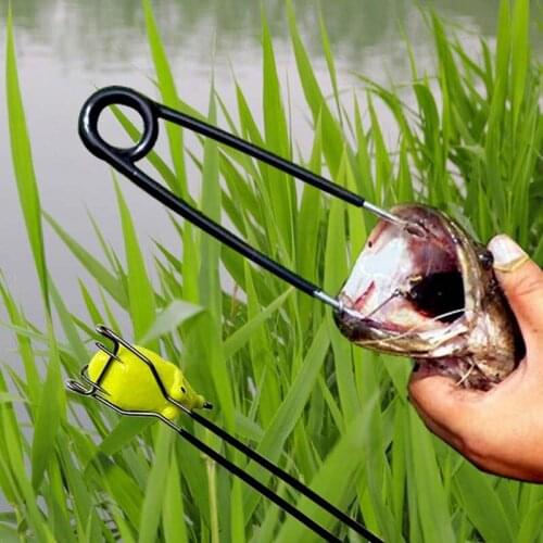 2 Pcs Stainless Steel Fish Mouth Opener + Jaws Carp Trout Hook Lock Remove Tackle Kit Fishing Accessories