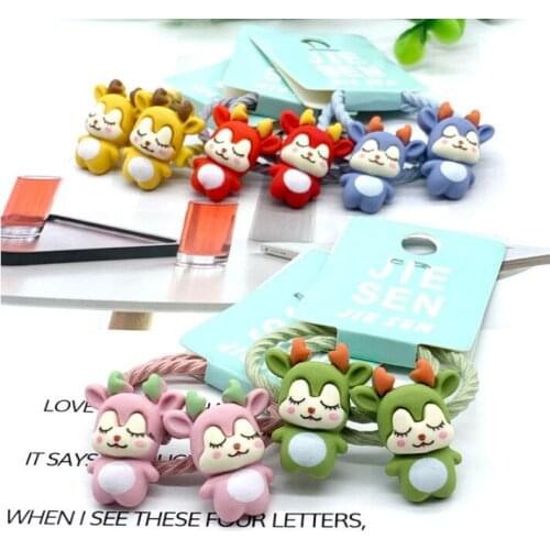 36set/lot 10pcs/set DIY Simple Multi Resin Cartoon Animlas Rubber Bands Elasticity Hair Bands Styling Tools Accessories HA1617