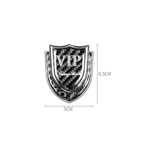 3D Carbon Fiber Metal VIP Club Luxury Auto Car Trunk Rear Fender Emblems Badge Decal Sticker
