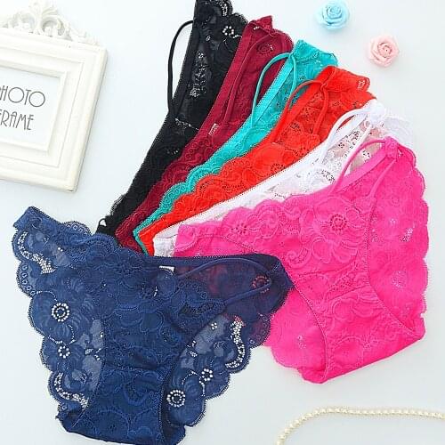 5pcs/lot Women Sexy Panties lace lingerie briefs Underwear Female Seamless Girls' Underpanty XS-L Floral Lingerie bragas8812nP5