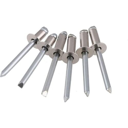 50PCS/Lot 304 Stainless Steel M3 M3.2 M4 M5 Countersunk Head Pop Rivets Flat Head Rivets Open End Decoration Blind Rivets