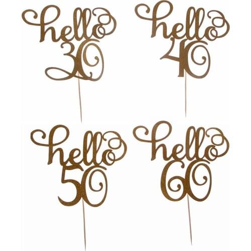 Happy Birthday Acrylic Cake Topper Gold Heart Cake Topper For Lover Birthday Party Cake Decorations Baby Shower Party Supplies