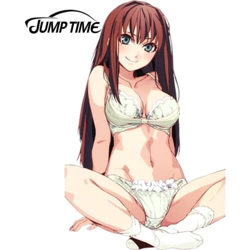 JumpTime 13cm x 8.3cm Mahoutsukai no Yoru No Yoru Anime Bikini Girl Aozaki Aoko Sexy Beauty Car Stickers Styling Vinyl Decal