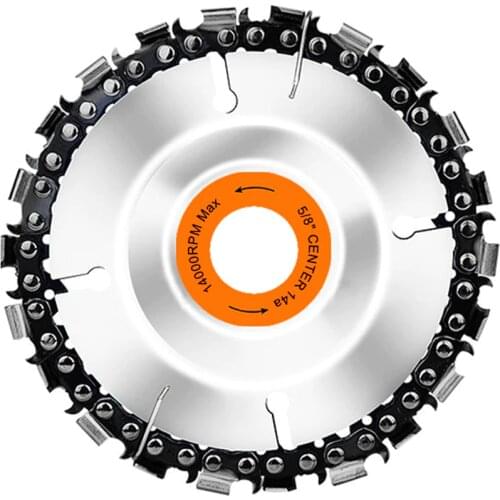 100mm 22 Tooth Grinding Machine Woodworking Disc Grooving Chains Disc Wood Carving Cutting Disc for Type100 115 Angle Grinder
