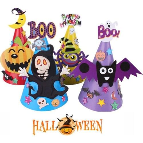 Halloween Witch Hat Dress Up Headwear Hat Round Pumpkin Hat Halloween Decoration Children Witch Hats Шляпа Шляпа Ведьмы 모자