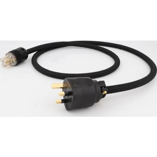 HIFI OFC Pure Copper Power cabel Hi-end Gold Plated UK IEC AC Female Male Power Plug Power Cable Cord Wire