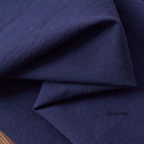 Cotton small jacquard fabric autumn and winter thick solid color fabric High-end linen fabric