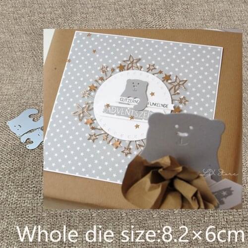 New Design Craft Metal stencil Cutting Dies 2pcs heart bear decoration scrapbook die cuts Album Paper Card Craft Embossing