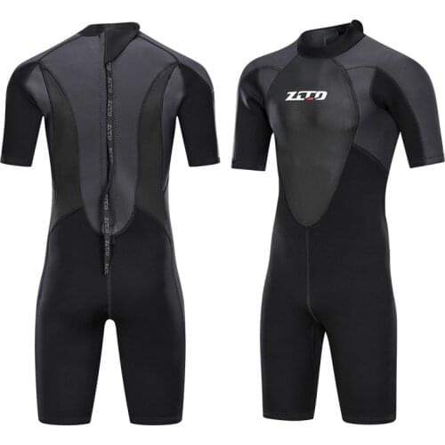 3mm neoprene Wetsuit Men short sleeve Scuba diving suit Surfing Sunproof one piece set Snorkeling spearfishing swimsuit