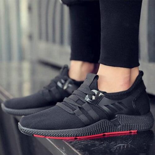 Leisure Shoes Hot Sale All Black Shoes Comfortable Men Walking Sneakers Men Breathable Mens vulcanized shoes For Outdoor
