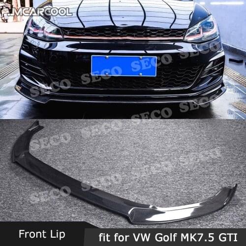 For VW Volkswagen MK7.5 Golf 7.5 GTI 2018 2019 Carbon Fiber / FRP Front Lip spoiler Bumper Chin Guard Car styling