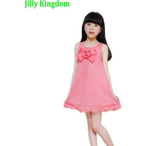 Summer fashion New 2019 dresses girls Baby blue white pink flower girls clothes girl dress dresses christmas party dresses band