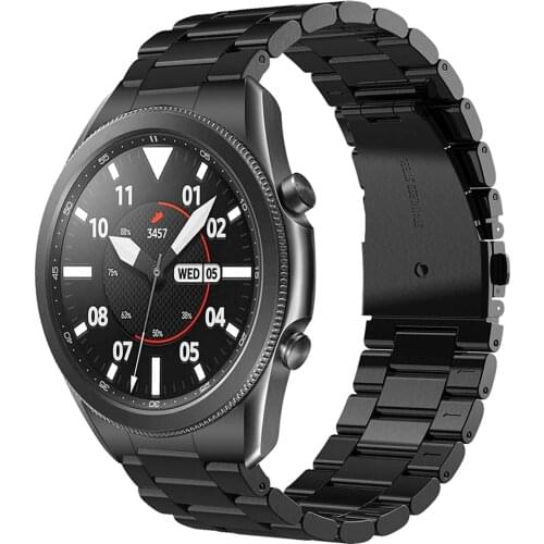 22mm No Gap Design Strap for Samsung Galaxy Watch 3 45mm Band Stainless Steel Bracelet Wristband for Galaxy Watch 46mm/Gear S3