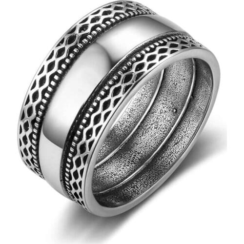 Retro Copper Double Lace Wave Women Ring Womens Wedding Party Viking Jewelry Ring for Women Wedding Jewelry Size 5-12 Wholesale