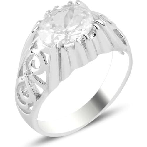 Silver 925 Sterling Zircon Stone Ring