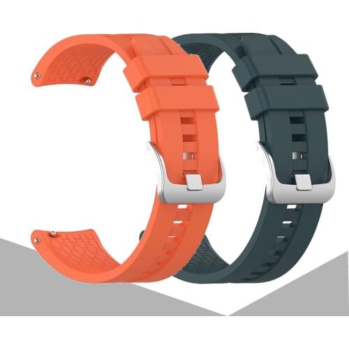 Silicone Strap For Fossil Gen 5 Carlyle HR Julianna HR / Sport 43mm / Q Explorist HR Gen 4 Bands For Huawei GT 2 2E 46mm Correa