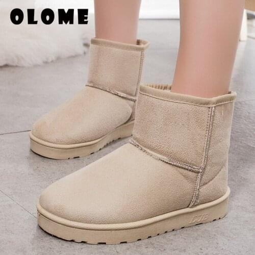 Large Size Snow Boots For Men And Women 2019 New Ffashion Winter Short Tube Cotton Shoes Plus Velvet Thick Couple Short Boots