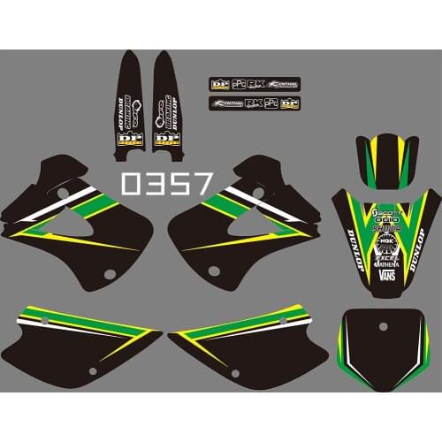 0357 motorcycle Team Graphic & Backgrounds Decal Stiker Kits for Kawasaki KX85-100 1998-2013 dirt bike sticker for Kawasaki KX85