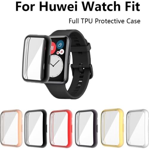 1pcs Soft TPU Full Screen Glass Protector For Huawei Watch Fit Screen Protector For Huawei Watch Fit Smartwatch Protection Film