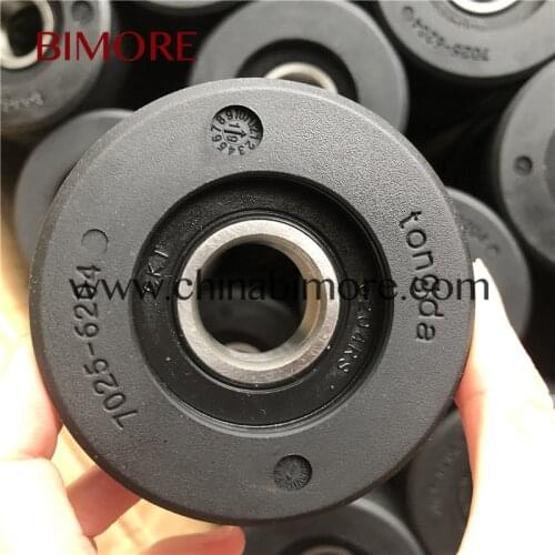 100PCS/PACK BIMORE tongda Escalator Black Step Roller 7025-6204 OD:70mm Thickness:25mm Bearing:6204
