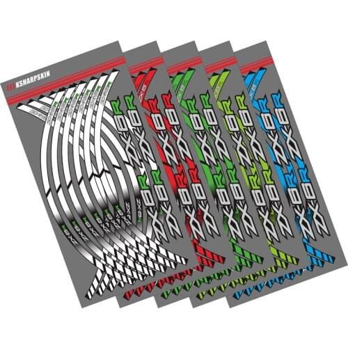 12 Strips Motorcycle Wheel Sticker Reflective Rim Stripe outer Rim Accessory Stickers For KAWASAKI ZX6R zx-6r