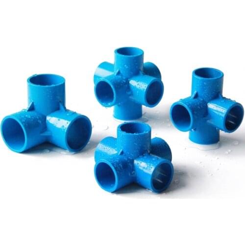 3/5pcs PVC 3-6Way Pipe Connectors Garden PVC Water Pipe Joint Agriculture Tools Inner Diameter 20/25/32/40/50mm