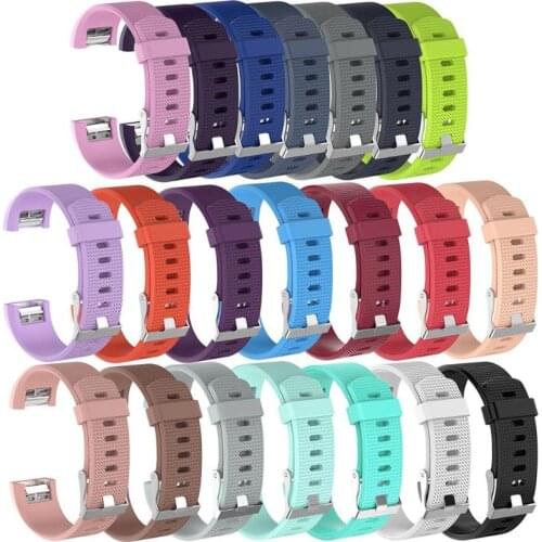 50pcs Replacement Strap Bracelet Soft Silicone Watch Band Wrist Strap For Fitbit Charge2 Band Charge 2 Heart Rate Smart Watch