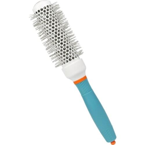 Anti-Static Comb Detangling Round Hair Brush Professional Round Barrel Curling and Straightening Tools for Salon Home Us