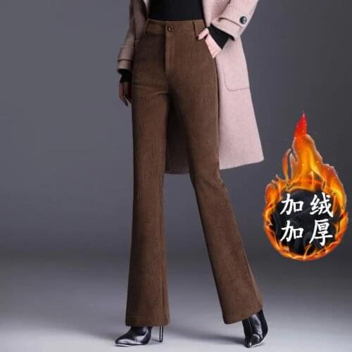 Cexvbyj Women's Corduroy Trousers