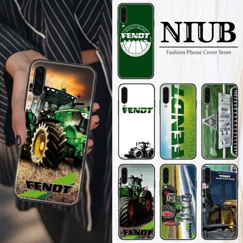 FENDTS Tractor Phone Case For Samsung Galaxy A10 A12 A20E A21S A30 A32 A40 A50 A51 A52 A70 A71 A72 A5 A6 A7 2018 black silicone