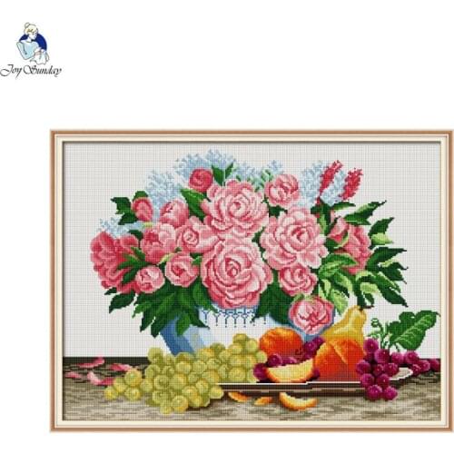Florals and Fruits DIY 5D Diamond Painting Kits Full Round Drill/Square Drill Embroidery Set Mosaic Rhinestones Home Decor Gifts