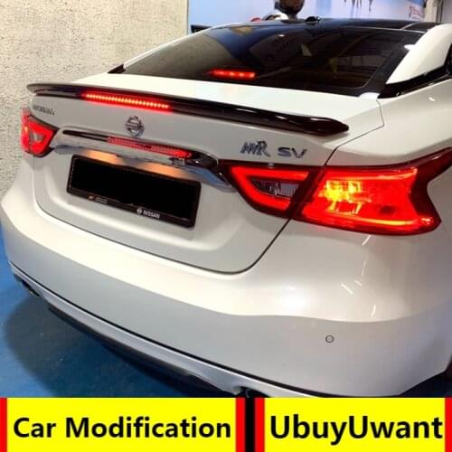 For Nissan Maxima 2016 2017 2018 - Up Rear Trunk Car Spoiler High Quality ABS Plastic Primer Color Car Tail Wing Decoration
