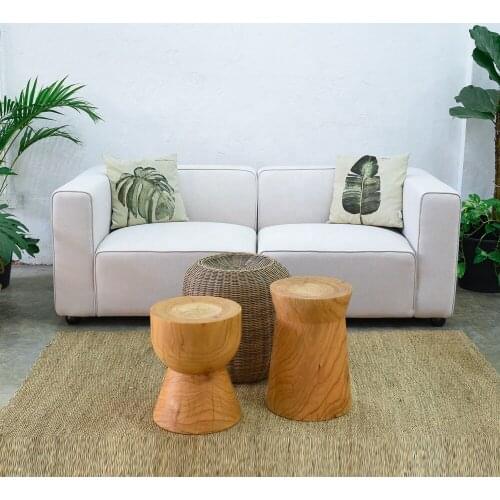 Living Room Furniture Hotel 3-Seat Fabric Velvet Linen Leisure Sofa Sets Wood Legs Couch