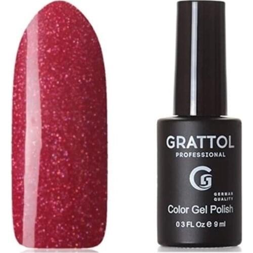 GRATTOL professional Nail Art Semi Permanent Opal 04 UV Lacquer Hybrid Red Glitter Platinum Nail Polish Gel Varnish L