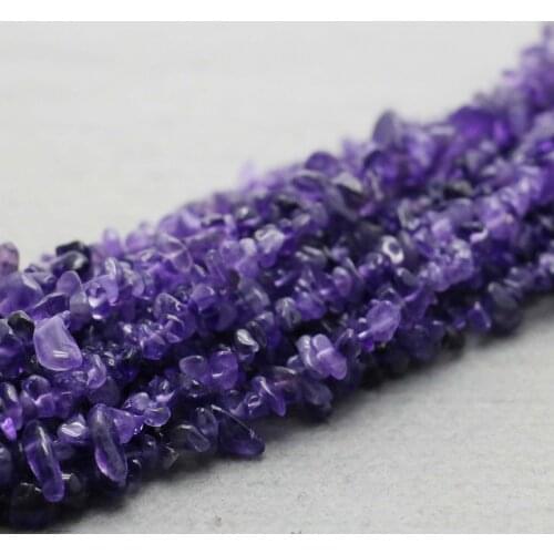 Stones Irregular Purple Crystal Broken beads loose Bracelet Necklace Accessories for women girls hand chain Jewelry
