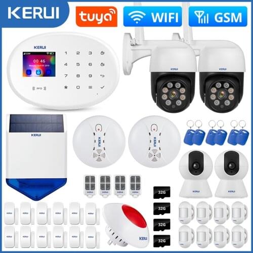 KERUI W18 WIFI GSM Smart Home Security Alarm System Wireless Burglar PIR Motion Detector Control Fire Smoke Sensor IP Camera