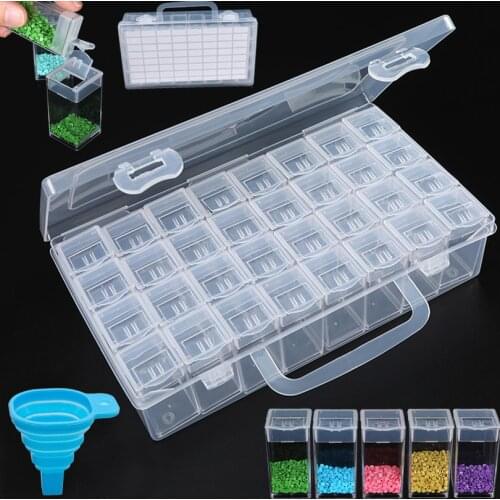 28/32/56 /64 boxs Diamond Painting Tools Accessories Storage Box Beads Container Diamond Embroidery Stone Mosaic Convenience Box