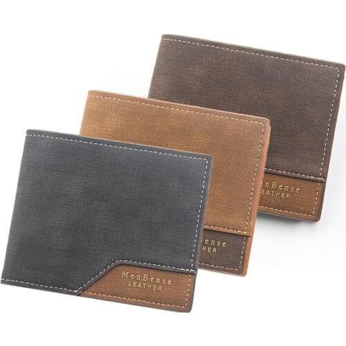 Leather Slim Wallets Mini Wallets Magic Card Holder Men Wallets Money Bag Male Vintage Black Short Purse Wallets