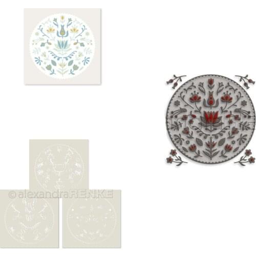 Small Floral Round Mold New Metal Cutting Dies Stamps Scrapbook Diary Decorationl Embossing Template DIY Greeting Card Handmade