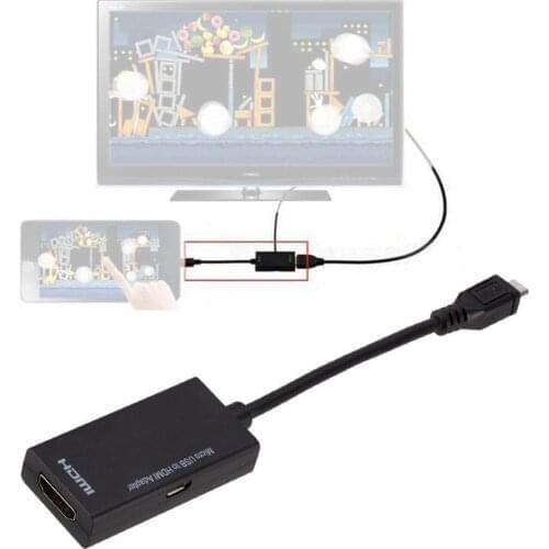 Micro USB To HDMI-compatible Female Adapter Cable For MHL Galaxy LG HUAWEI Nokia Lenovo Xiaomi Device For Samsung V3G2