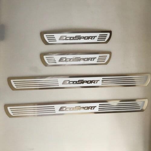 For Ford EcoSport 2013-2018 2019 2020 Stainless Door Sill Scuff Plate Cover Trim Welcome Pedal Protector Car Styling Accessories