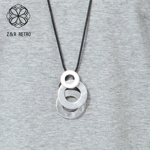 Zinc Alloy Necklaces&Pendants Rope Sweater Chain Simple Necklaces Handmade Fashion Christmas Jewelry Trendy Necklaces Wholesale