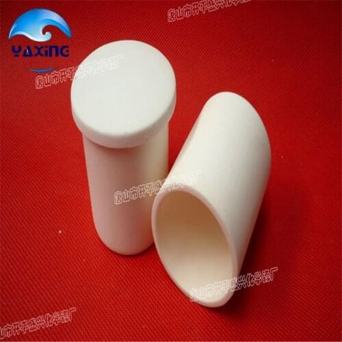 With lid dia50x100mm 150ml 99.5% alumina crucible cylindrical corundum crucible /Cylindrical ceramic refractorye crucible