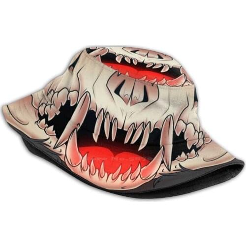 Beast Korean Ladies Outdoor Sun Hat Bucket Cap Skull Monster Beast Demon Occult Death Rotting Rot Decay Decaying Banshee Cursed