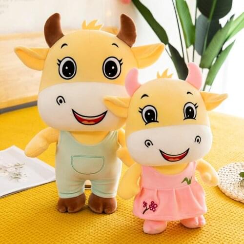 Cute 28/35/45cm plush Lovers Cattle stufeed soft doll Pillow Home decoration christmas birthday gift for kid lover
