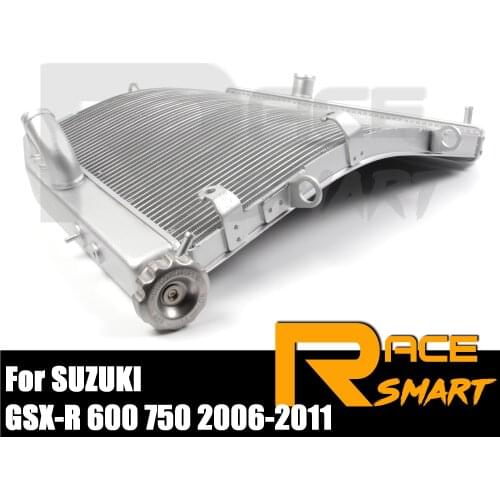 Motorcycle Radiator Engine Water Cooling Cooler System For SUZUKI GSX-R600 GSX-R750 2006-2011 2007 2008 2009 2010 GSXR 600 750