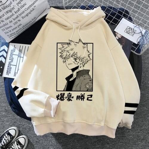 My Hero Academia Hoodies Japanese Anime Bakugou Katsuki Men Hoodie Streetwear Casual Harajuku Sweatshirts Boku No Hero Academia