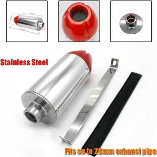 28mm Exhaust Muffler Pipe Slip Accessories for 90Cc 110Cc 125Cc 150Cc Motorcycle ATV Red