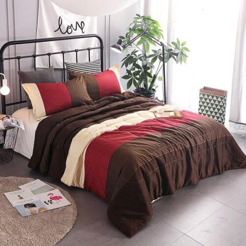 High Quality Stripe Flower Set Of Four Bedding Sets Bed Sheet Duvet Cover Pillowcase Set Bed Colorful Printing Kids Adult