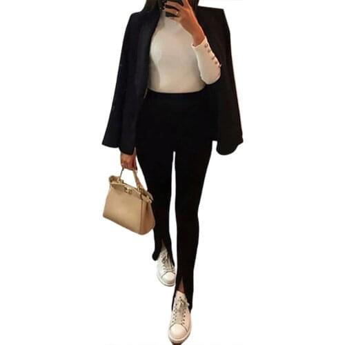 Women Yoga High Waist Pants Fashion Sports Fitness Slit Long Flared Push Up Trousers Skinny Fit Stretchy Flare